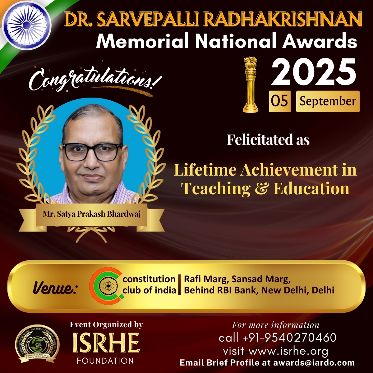 Mr. Satya Prakash Bhardwaj